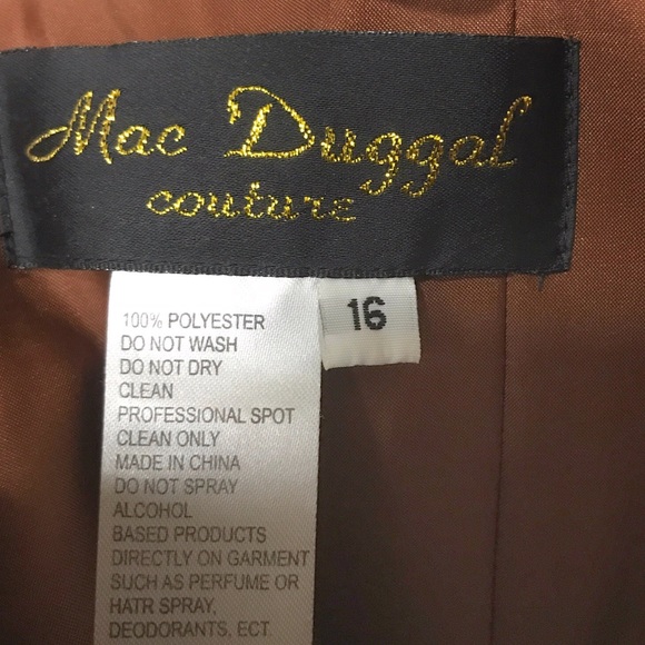 Mac Duggal Couture Bronze Taffeta Strapless Dress - Picture 8 of 8
